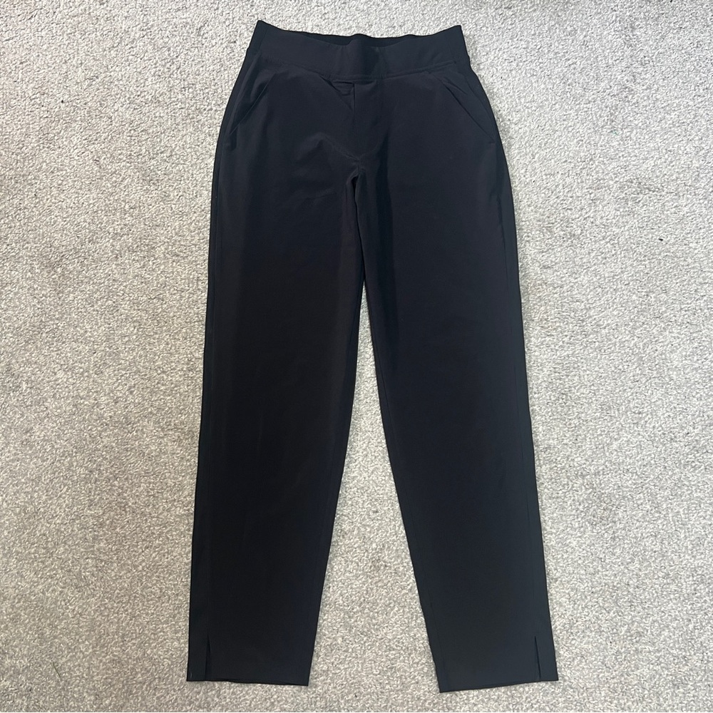 Athleta Pants Womens 0 Brooklyn Ankle Knit Panels Slim Leg Black Joggers 198671